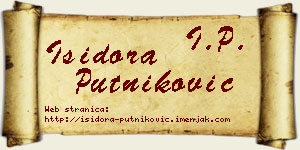 Isidora Putniković vizit kartica